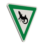 Verkehrsschild Tierschutzgebiet, Zauneidechsen Biotop - reflektierend