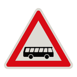 Verkehrszeichen 145-20 - Kraftomnibusse! Aufstellung links