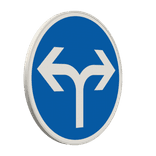 Verkehrszeichen 214-30 - Vorgeschriebene Fahrtrichtung links oder rechts