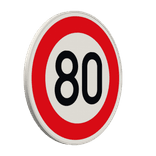 Verkehrszeichen 274-80 - Zulässige Höchstgeschwindigkeit 80 km/h