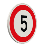 Verkehrszeichen 274-5 - Zulässige Höchstgeschwindigkeit 5 km/h