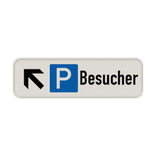 Parkschilder - Parkplatz nur für Besucher mit Pfeile