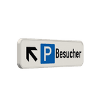 Parkschilder - Parkplatz nur für Besucher mit Pfeile