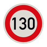 Verkehrszeichen 274-130 - Zulässige Höchstgeschwindigkeit 130 km/h