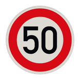 Verkehrszeichen 274-50 - Zulässige Höchstgeschwindigkeit 50 km/h