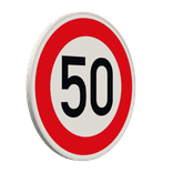 Verkehrszeichen 274-50 - Zulässige Höchstgeschwindigkeit 50 km/h
