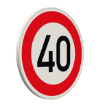 Vorschriftszeichen 274-40 - Zulässige Höchstgeschwindigkeit 40 km/h