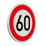 Verkehrszeichen 274-60 - Zulässige Höchstgeschwindigkeit 60 km/h
