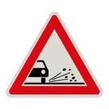 Verkehrszeichen 101-52 - Splitt, Schotter