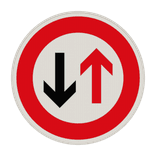 Verkehrszeichen 208 - Vorrang des Gegenverkehrs