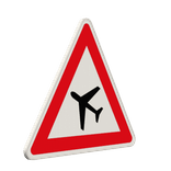 Gefahrzeichen 101-10 - Flugbetrieb, Aufstellung rechts