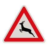 Verkehrszeichen 142-10 - Wildwechsel! Aufstellung rechts