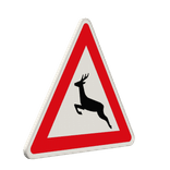 Verkehrszeichen 142-10 - Wildwechsel! Aufstellung rechts