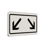 Verkehrszeichen 1000-29 - 2 Plätze, zwei schräge Pfeile