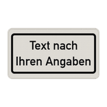 Individuelles Zusatzzeichen mit Rand und Text