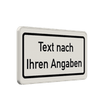 Individuelles Zusatzzeichen mit Rand und Text
