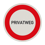 Verbotsschild Privatweg durchgang verboten - reflektierend