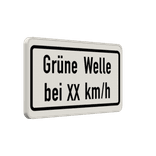 Verkehrszusatzeichen 1012-34 - Grüne Welle bei XX km/h