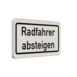 Verkehrszusatzeichen 1012-32 - Radfahrer absteigen