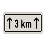 Verkehrszusatzeichen 1001-31 - Auf ... km (kilometer)
