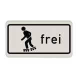 Verkehrszusatzeichen 1020-13 - Inline-Skaten und Rollschuhfahren frei