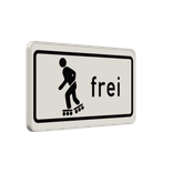 Verkehrszusatzeichen 1020-13 - Inline-Skaten und Rollschuhfahren frei