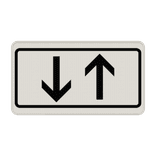 Verkehrszeichen 1000-31 - beide Richtungen, zwei gegengerichtete senkrechte Pfeile