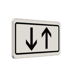 Verkehrszeichen 1000-31 - beide Richtungen, zwei gegengerichtete senkrechte Pfeile