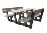 Picknicktafel - type Lyon met rugleuning - Bicolor