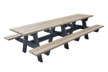 Grote picknicktafel 3 meter XL - type Oslo - Bicolor