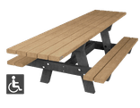 Picknicktafel met verlengd tafelblad - type Oslo - Bicolor