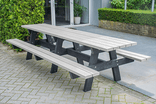 Grote picknicktafel 3 meter XL - type Oslo - Bicolor