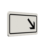 Verkehrszeichen 1000-29r - 1 Plätze, ein schräge Pfeile