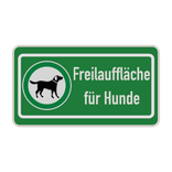 Hinweisschild - Freilauffläche für Hunde