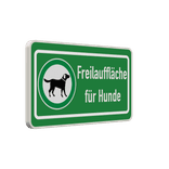 Hinweisschild - Freilauffläche für Hunde