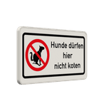 Verbotsschild - Hunde dürfen hier nicht koten
