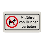 Verbotsschild - Mitführen von Hunden verboten