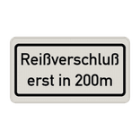 Verkehrszeichen 1005-30 - Reißverschluß erst in ... m (meter)