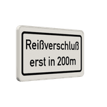 Verkehrszeichen 1005-30 - Reißverschluß erst in ... m (meter)