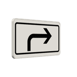 Verkehrszeichen 1000-21 - Richtung der Gefahrstelle, rechtsweisend