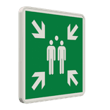 Fluchtwegschild - Sammelstelle und Sammelplatz