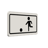 Verkehrszeichen 1010-10 - Erlaubt Kindern auch auf der Fahrbahn und dem Seitenstreifen zu spielen