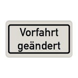 Verkehrszusatzeichen 1008-30 - Vorfahrt geändert