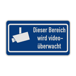 Hinweisschild - Dieser Bereich wird videoüberwacht (Blau)