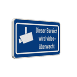 Hinweisschild - Dieser Bereich wird videoüberwacht (Blau)