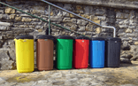 Buiten afvalbak kunststof - Type Toscana 60 liter - diverse kleuren