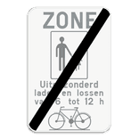Verkeersbord SB250 F105 - Einde voetgangerszone