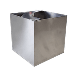 Panneau de signalisation 4D cubique vierge en aluminium avec étriers - 400x400 ou 700x700 mm