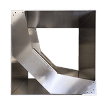 Panneau de signalisation 4D cubique vierge en aluminium avec étriers - 400x400 ou 700x700 mm