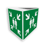 Sammelplatzschild 3‑seitig (Dreieck) – reflektierend